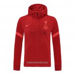 Giacca con Capucha Liverpool 2021-2022 Rosso