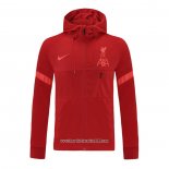 Giacca con Capucha Liverpool 2021-2022 Rosso