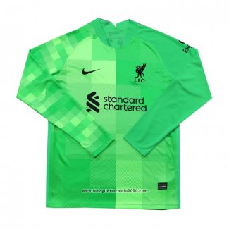 Maglia Liverpool Portiere Manica Lunga 2021 2022 Verde