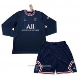 Maglia Paris Saint-Germain Home Manica Lunga Bambino 2021 2022