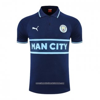 Maglia Polo Manchester City 2022-2023 Blu Marino