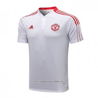 Maglia Polo Manchester United 2021 2022 Bianco