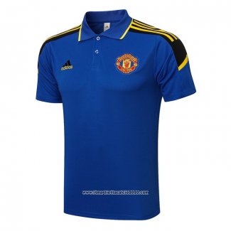 Maglia Polo Manchester United 2021 2022 Blu