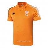 Maglia Polo Manchester United 2020 2021 Arancione