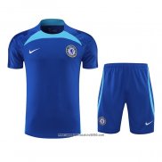 Tuta da Track Chelsea Manica Corta 2022 2023 Blu - Pantalon Corto