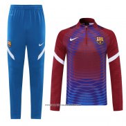 Tuta da Track Felpa FC Barcellona 2021 2022 Rosso