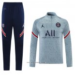 Tuta da Track Felpa Paris Saint-Germain Jordan 2021 2022 Grigio