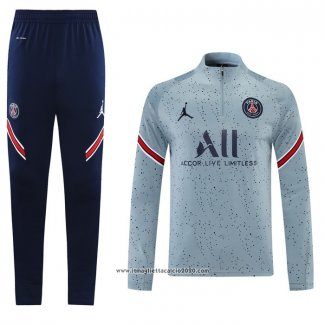 Tuta da Track Felpa Paris Saint-Germain Jordan 2021 2022 Grigio