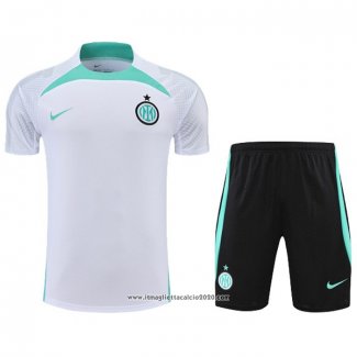 Tuta da Track Inter Manica Corta 2022 2023 Bianco - Pantalon Corto