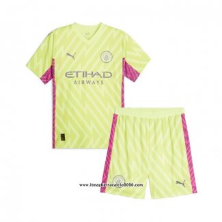 Maglia Manchester City Portiere Bambino 202023 2024 Verde