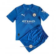 Maglia Manchester City Portiere Bambino 2022 2023 Blu