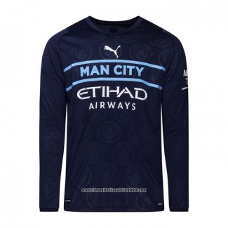 Maglia Manchester City Terza Manica Lunga 2021 2022