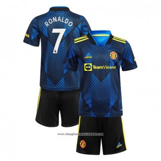 Maglia Manchester United Giocatore Ronaldo Terza Bambino 2021 2022