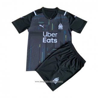 Maglia Olympique Marsiglia Portiere Bambino 2021 2022 Nero