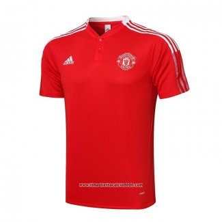 Maglia Polo Manchester United 2021-2022 Rosso