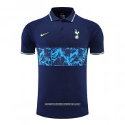 Maglia Polo Tottenham Hotspur 2022 2023 Blu Oscuro