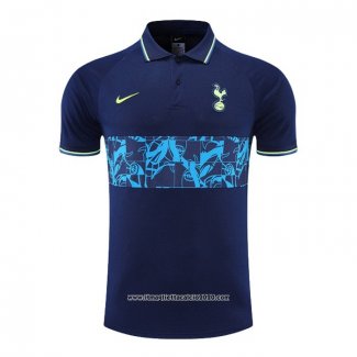 Maglia Polo Tottenham Hotspur 2022 2023 Blu Oscuro