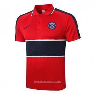 Maglia Polo Paris Saint-Germain 2020 2021 Rosso e Blu