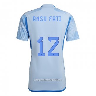 Maglia Spagna Giocatore Ansu Fati Away 2022