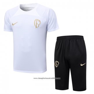 Tuta da Track Corinthians Manica Corta 2023 2024 Bianco - Pantalon Corto