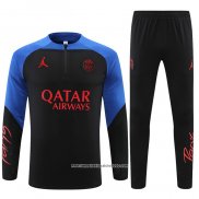 Tuta da Track Felpa Paris Saint-Germain Jordan 2022 2023 Nero