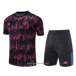 Tuta da Track Manchester United Manica Corta 2022 Rosso - Pantalon Corto