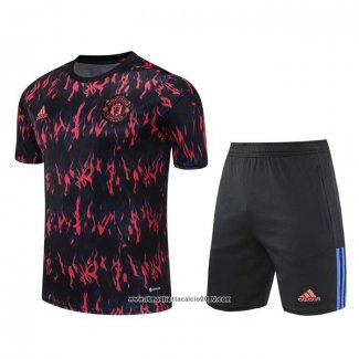 Tuta da Track Manchester United Manica Corta 2022 Rosso - Pantalon Corto