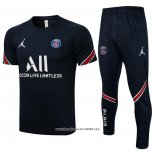 Tuta da Track Paris Saint-Germain Manica Corta 2021 2022 Blu