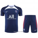 Tuta da Track Paris Saint-Germain Manica Corta 2022 2023 Blu - Pantalon Corto