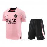 Tuta da Track Paris Saint-Germain Manica Corta 2022 2023 Rosa - Pantalon Corto