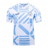 Maglia Prematch Manchester City 2022 Blu e Bianco