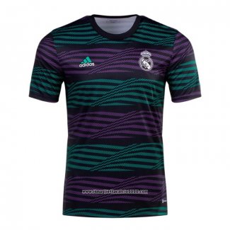 Maglia Prematch Real Madrid 2022 Verde e Purpura