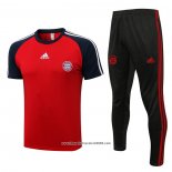 Tuta da Track Bayern Monaco Manica Corta 2021 2022 Rosso