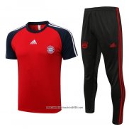 Tuta da Track Bayern Monaco Manica Corta 2021 2022 Rosso