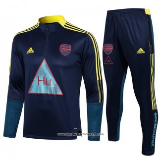 Tuta da Track Felpa Arsenal Bambino 2021 2022 Blu