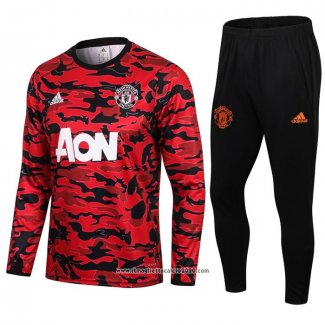 Tuta da Track Felpa Manchester United 2021 Rosso e Nero