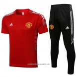 Tuta da Track Manchester United Manica Corta 2021 2022 Rosso