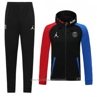 Tuta da Track con Capucha Paris Saint-Germain 2020 2021 Blu e Rosso