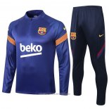 Tuta da Track Felpa FC Barcellona 2020 2021 Blu