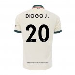 Maglia Liverpool Giocatore Diogo J. Away 2021 2022