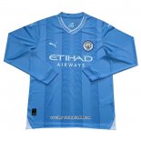 Maglia Manchester City Home Manica Lunga 2023 2024