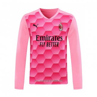 Maglia Milan Portiere Manica Lunga 2020 2021 Rosa