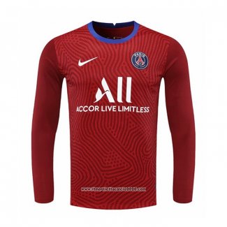 Maglia Paris Saint-Germain Portiere Manica Lunga 2020 2021 Rosso