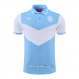 Maglia Polo Manchester City 2022 2023 Blu e Bianco