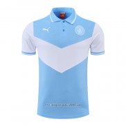 Maglia Polo Manchester City 2022 2023 Blu e Bianco