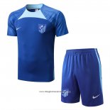 Tuta da Track Atletico Madrid Manica Corta 2022-2023 Blu - Pantalon Corto