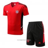 Tuta da Track Bayern Monaco Manica Corta 2022 2023 Rosso - Pantalon Corto