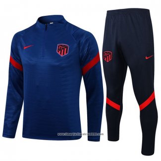 Tuta da Track Felpa Atletico Madrid 2021 2022 Blu