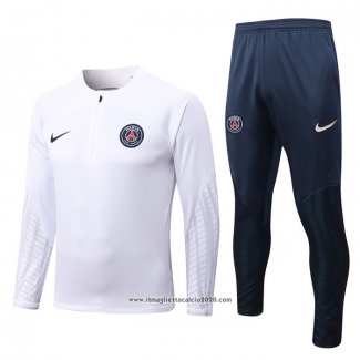 Tuta da Track Felpa Paris Saint-Germain Bambino 2022 2023 Bianco