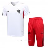 Tuta da Track Flamengo Manica Corta 2023 2024 Bianco - Pantalon Corto